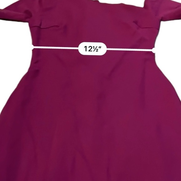 Lulus Precious Thing Magenta Asymmetrical Off The Shoulder Mini‎ Dress Sz S NEW - Picture 11 of 13